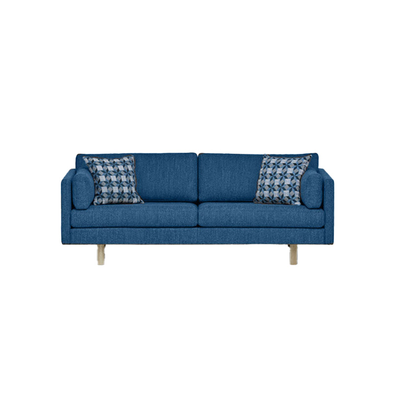 Contemporary Linen Square Arm Sofa Standard Sofa for Living Room, Apartment