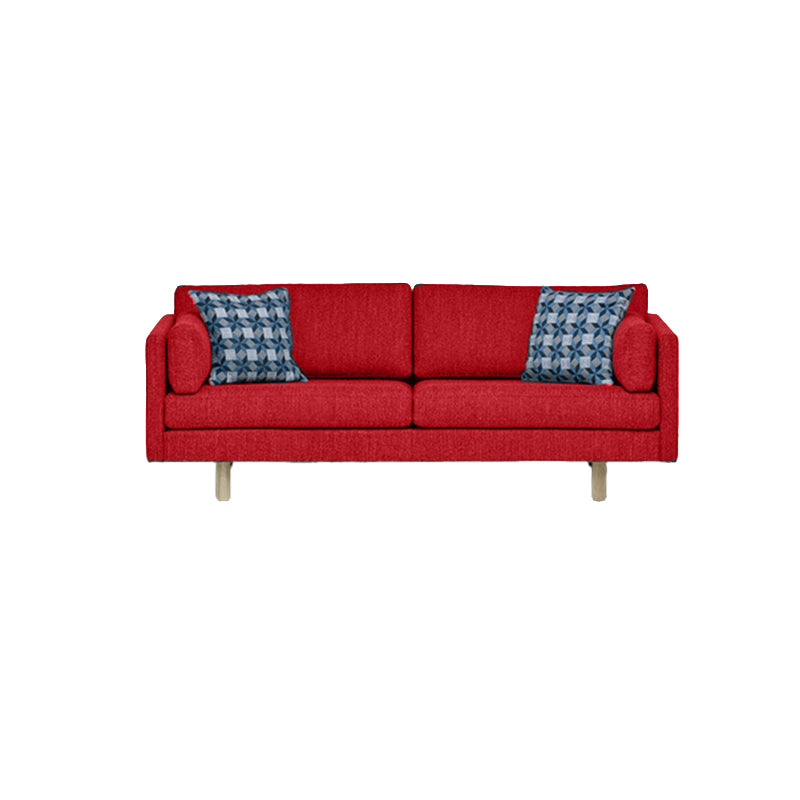 Contemporary Linen Square Arm Sofa Standard Sofa for Living Room, Apartment