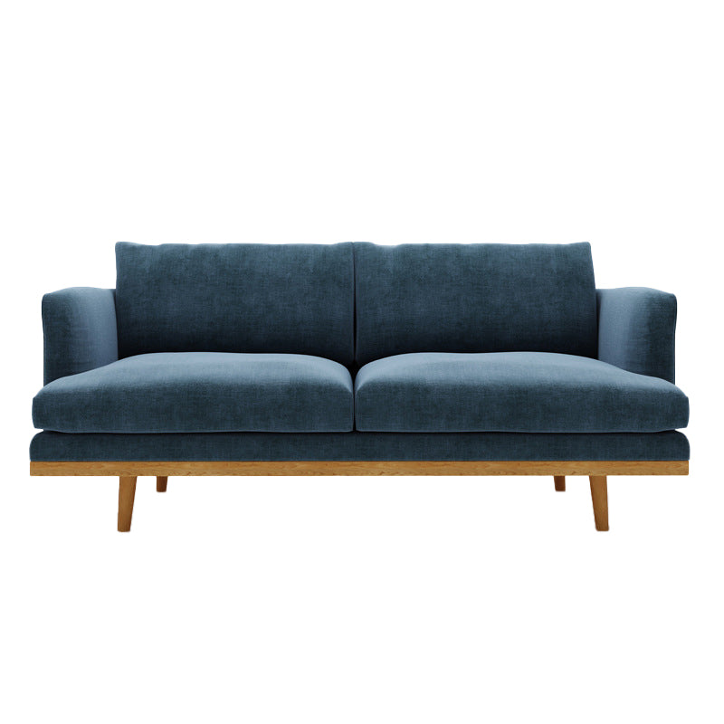 Linen Modern Recessed Arm Sofa Standard Sofa for Living Room, Apartment