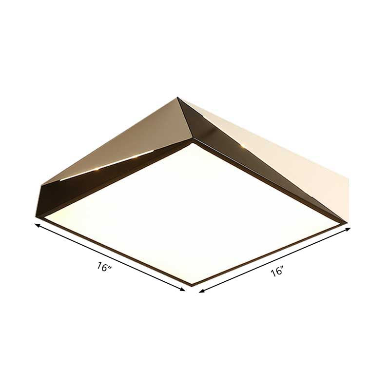 Split Designed Acrylic Flush Light LED Living Room Black and White Ceiling Flush Mount in Warm/White Light, 16"/19.5"/23.5" Wide