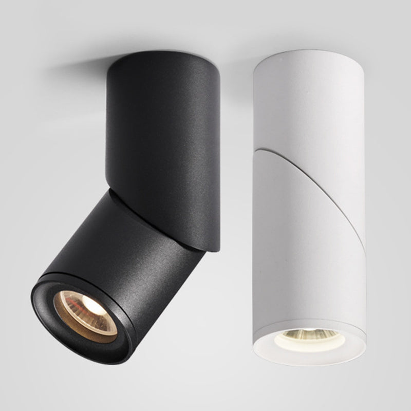 Cylindrical Flush-Mount Light Fixture Modern Style LED Metal Flush Mount Lamp