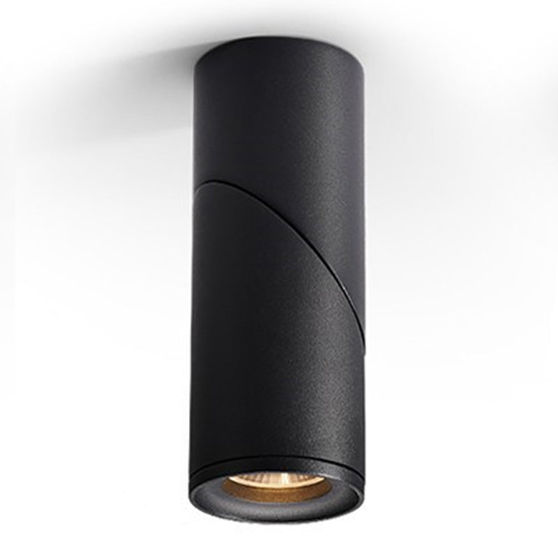 Cylindrical Flush-Mount Light Fixture Modern Style LED Metal Flush Mount Lamp