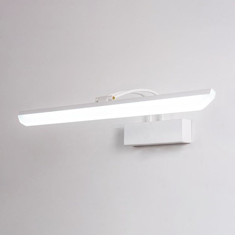 Linear Wall Light Fixture Modern Metal Single Light LED Mirror Light for Bathroom