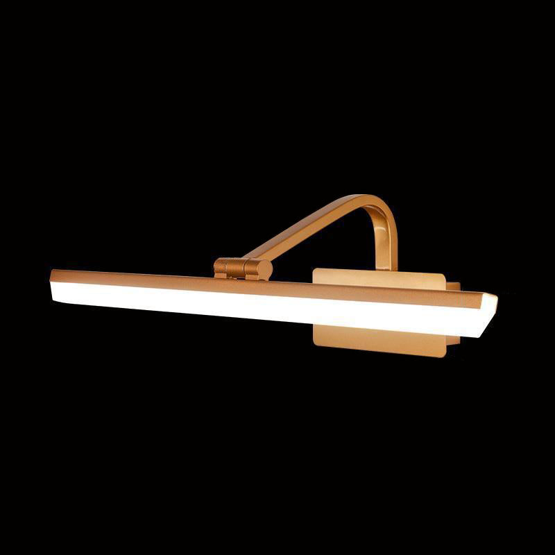 Linear Wall Light Fixture Modern Metal Single Light LED Mirror Light for Bathroom