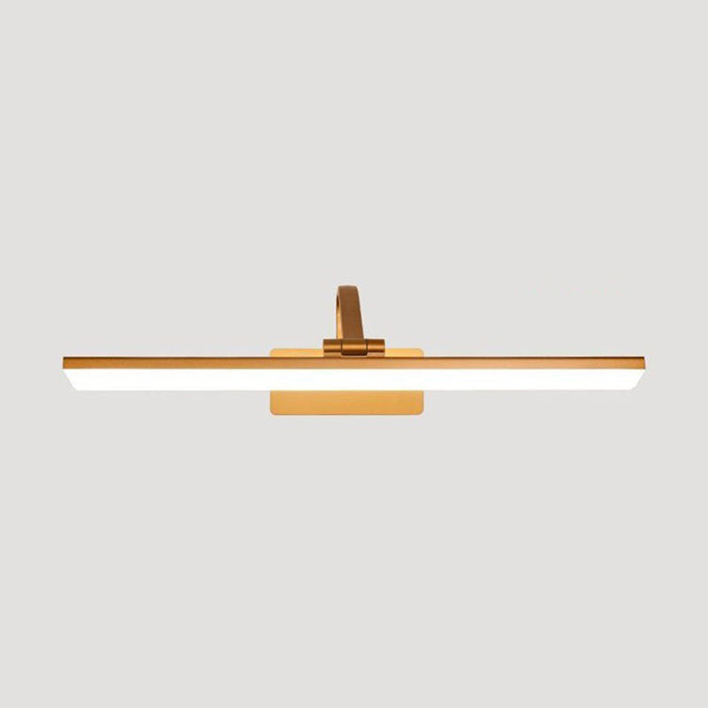 Linear Wall Light Fixture Modern Metal Single Light LED Mirror Light for Bathroom