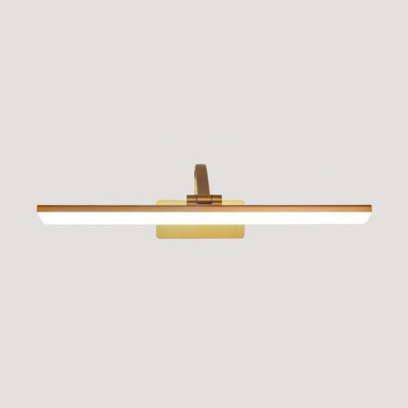 Linear Wall Light Fixture Modern Metal Single Light LED Mirror Light for Bathroom