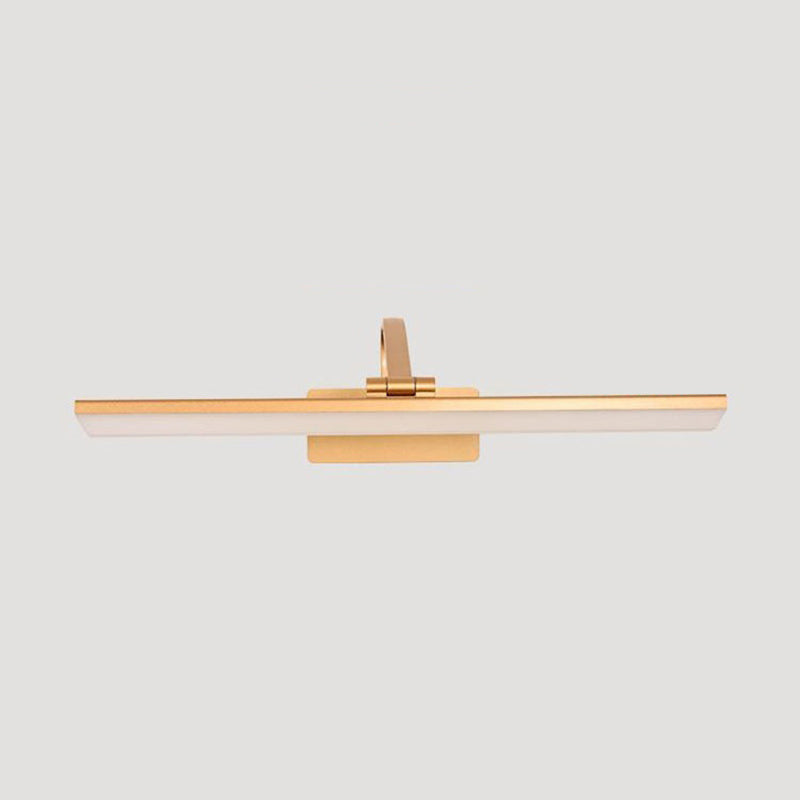 Linear Wall Light Fixture Modern Metal Single Light LED Mirror Light for Bathroom