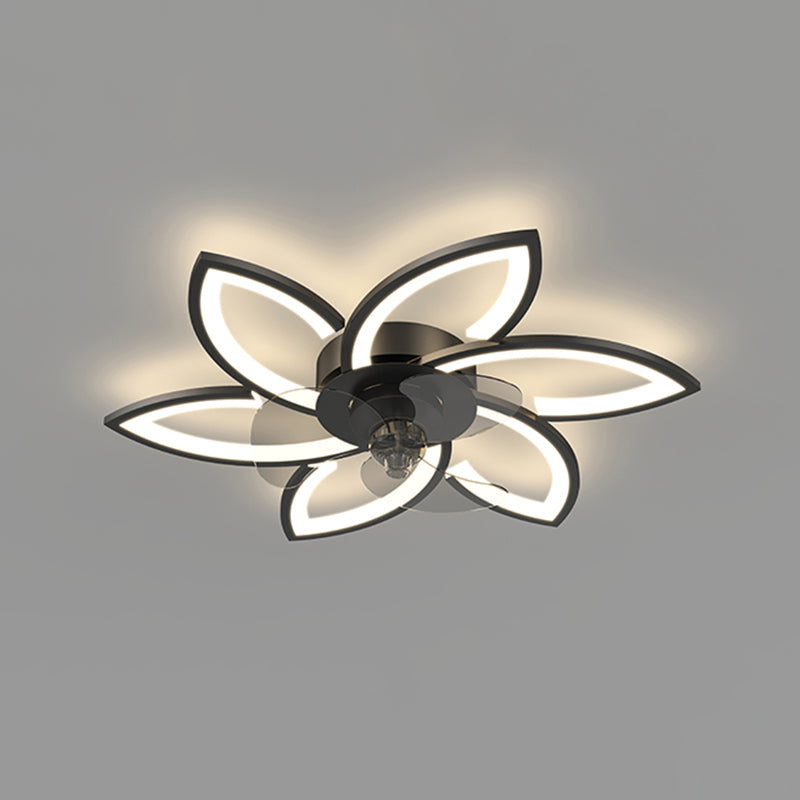 Modern LED Fan Light Metal Geometric Flush Mount Light for Living Room