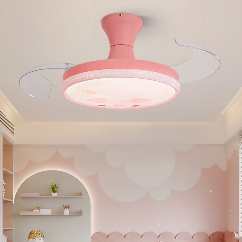 LED Ceiling Fan Light Modern 1-Light Ceiling Mount Lamp with Acrylic Shade for Bedroom