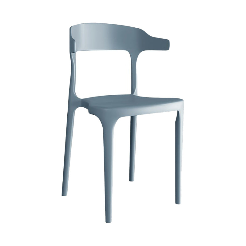 Contemporary Plastic Arm Chair Kitchen Dining Room Open Back Chair