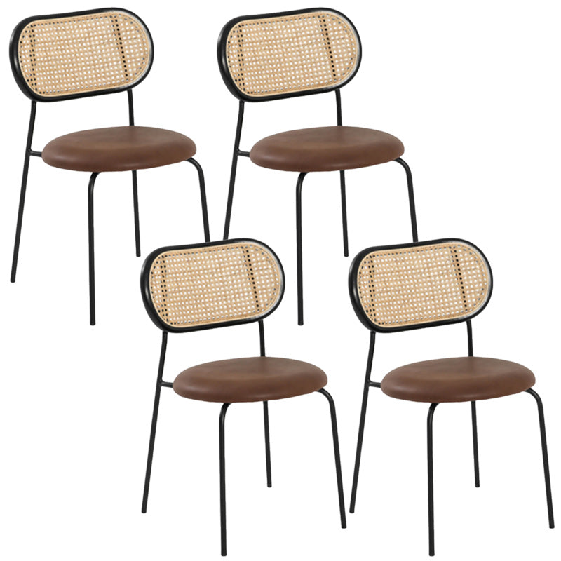 Armless Dining Chairs Industrial Kitchen Side Chairs for Dining Room