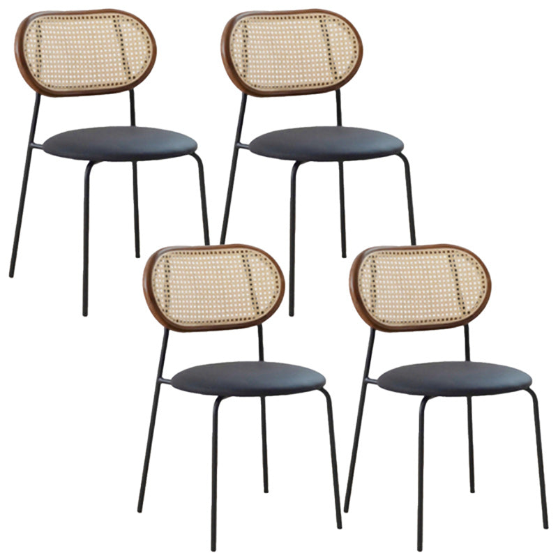 Armless Dining Chairs Industrial Kitchen Side Chairs for Dining Room