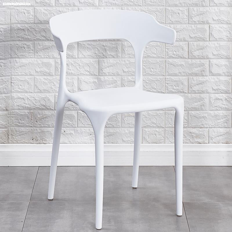 Contemporary Plastic Arm Chair Dining Kitchen Room Open Back Chair