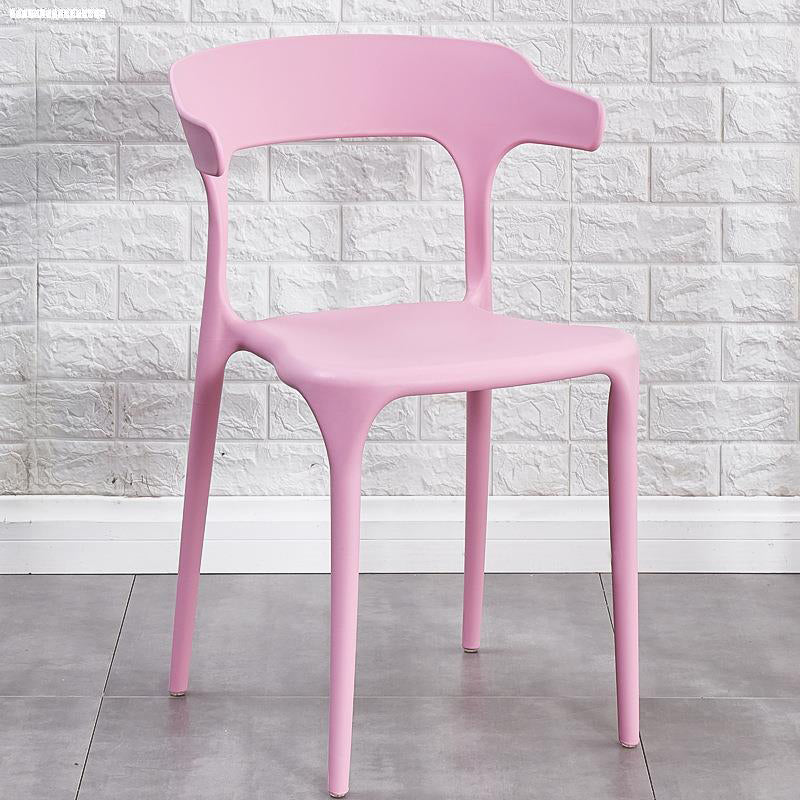 Contemporary Plastic Arm Chair Dining Kitchen Room Open Back Chair