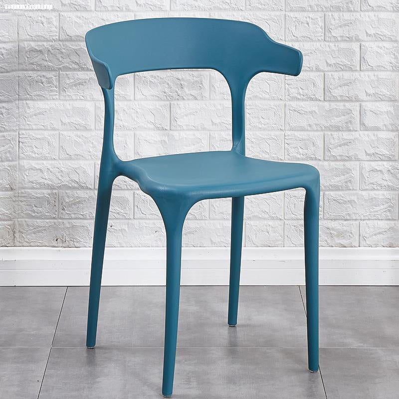 Contemporary Plastic Arm Chair Dining Kitchen Room Open Back Chair