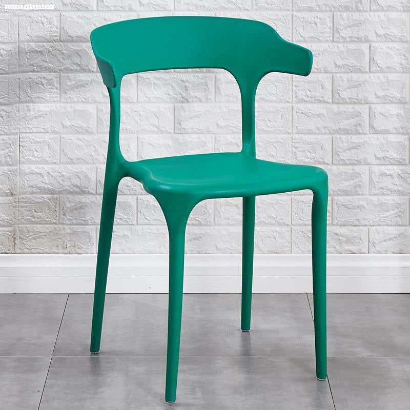 Contemporary Plastic Arm Chair Dining Kitchen Room Open Back Chair