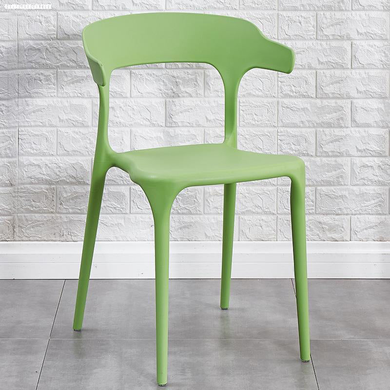 Contemporary Plastic Arm Chair Dining Kitchen Room Open Back Chair