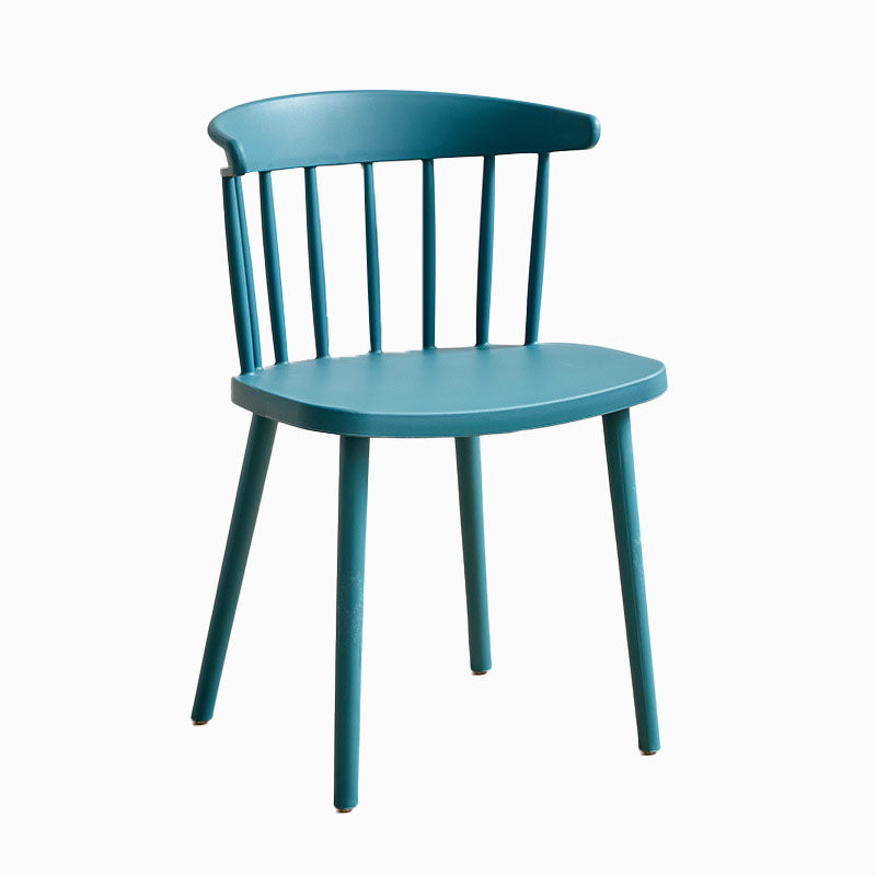 Plastic Contemporary Side Chair Windsor Back Indoor-Outdoor Chair