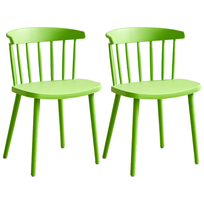 Plastic Contemporary Side Chair Windsor Back Indoor-Outdoor Chair