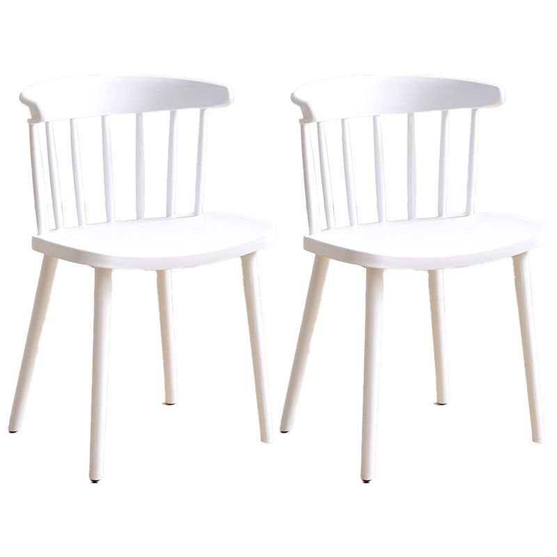 Plastic Contemporary Side Chair Windsor Back Indoor-Outdoor Chair