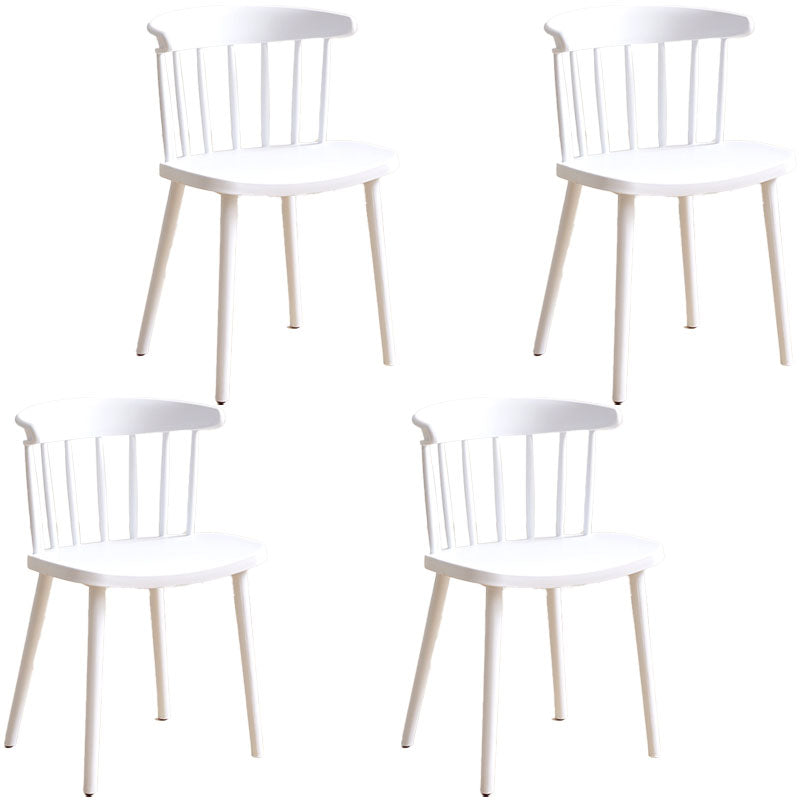 Plastic Contemporary Side Chair Windsor Back Indoor-Outdoor Chair