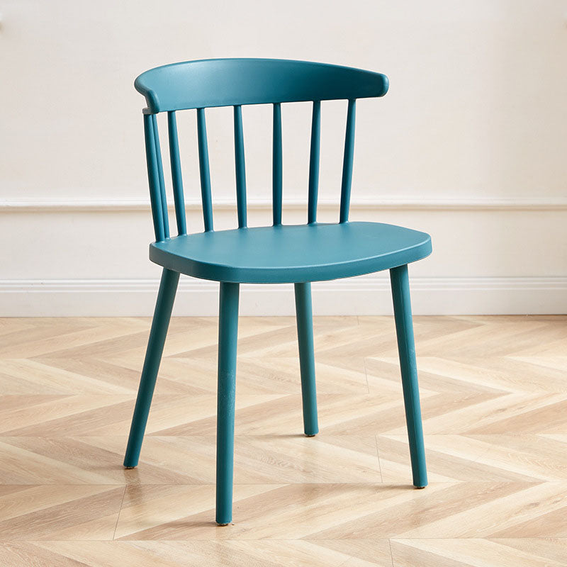 Plastic Contemporary Side Chair Windsor Back Indoor-Outdoor Chair