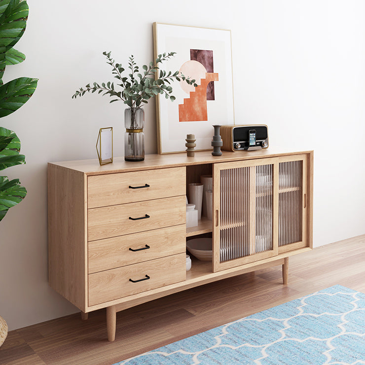 Modern Storage Sideboard Wooden Kitchen Sideboard with Drawers and Doors