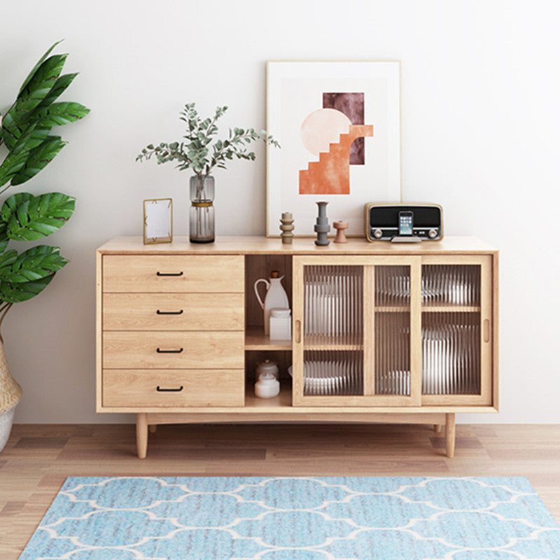 Modern Storage Sideboard Wooden Kitchen Sideboard with Drawers and Doors