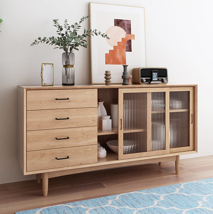 Modern Storage Sideboard Wooden Kitchen Sideboard with Drawers and Doors