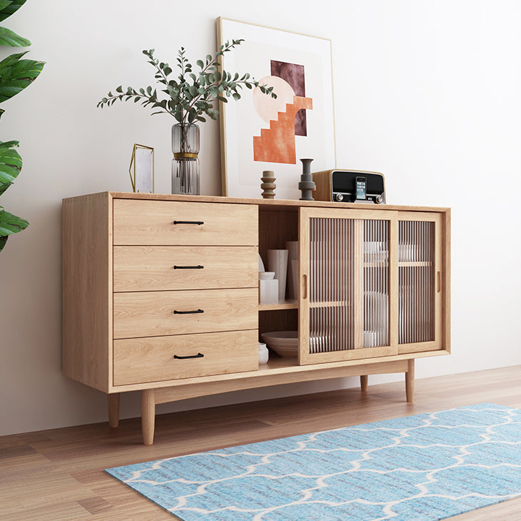 Modern Storage Sideboard Wooden Kitchen Sideboard with Drawers and Doors