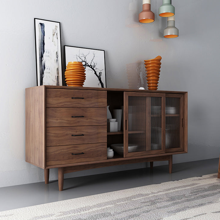 Modern Storage Sideboard Wooden Kitchen Sideboard with Drawers and Doors