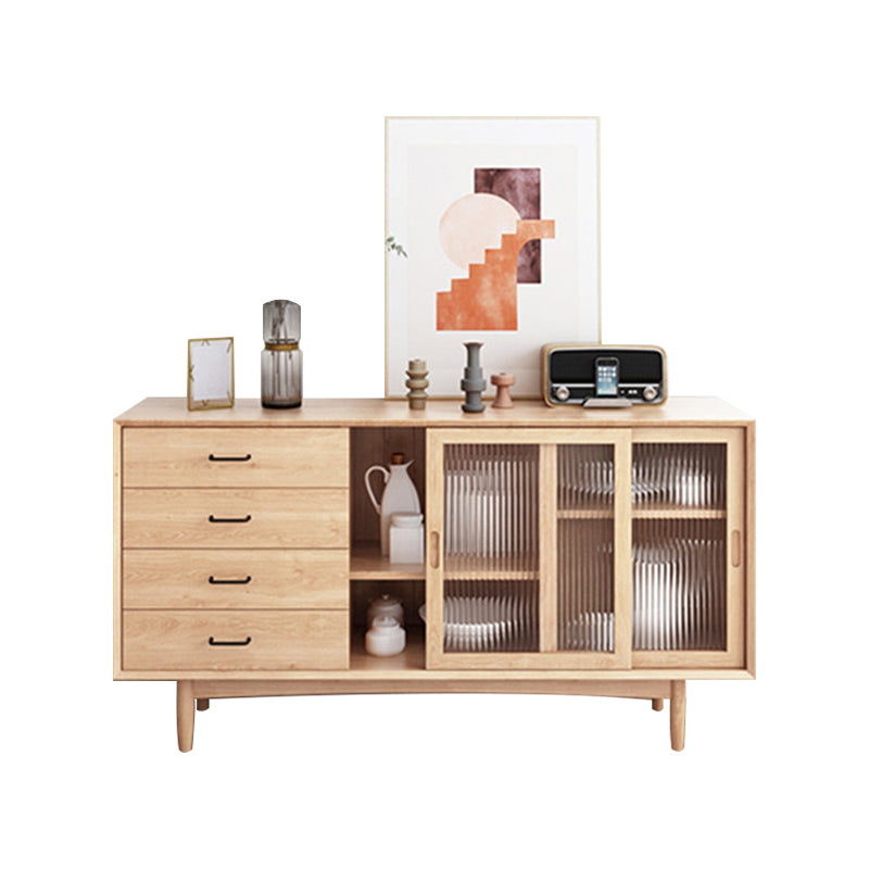 Modern Storage Sideboard Wooden Kitchen Sideboard with Drawers and Doors