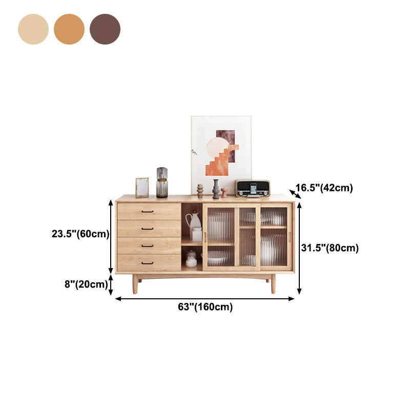 Modern Storage Sideboard Wooden Kitchen Sideboard with Drawers and Doors