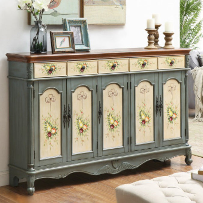 Glam Style Wood Sideboard with Drawers Dining Server for Kitchen