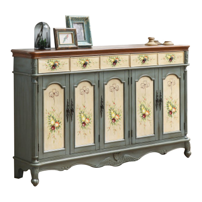 Glam Style Wood Sideboard with Drawers Dining Server for Kitchen