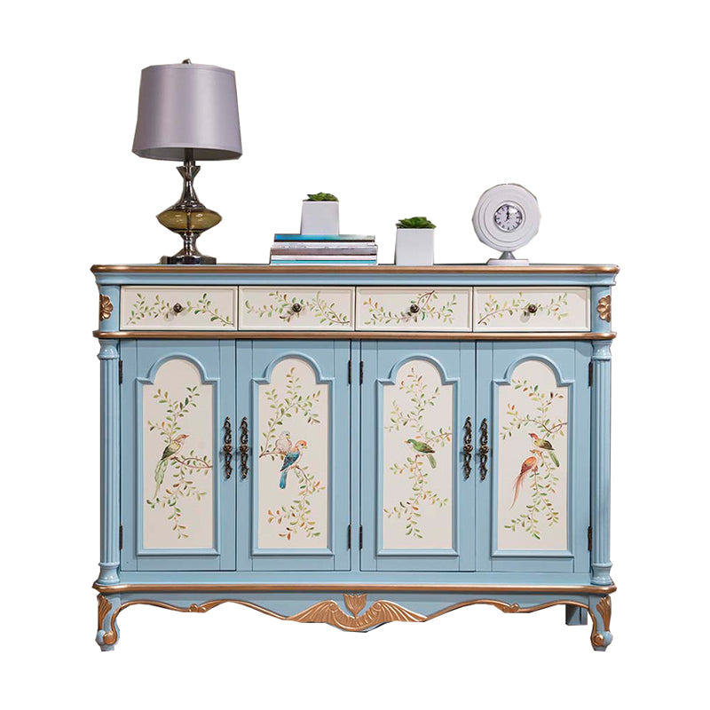 Glam Style Wood Sideboard with Drawers Dining Server for Kitchen