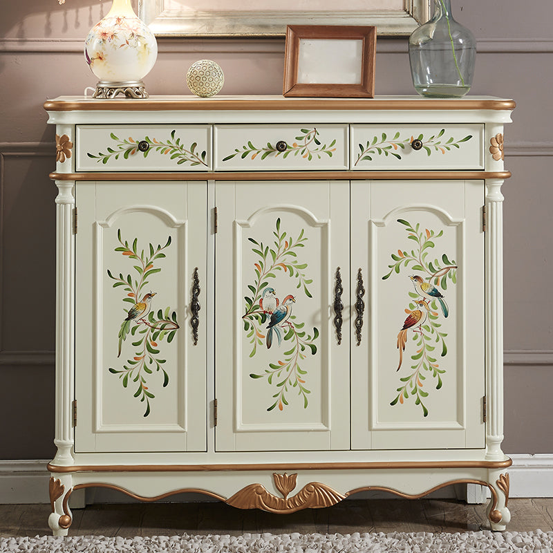 Glam Style Wood Sideboard with Drawers Dining Server for Kitchen