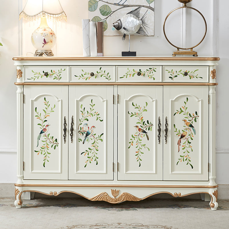 Glam Style Wood Sideboard with Drawers Dining Server for Kitchen