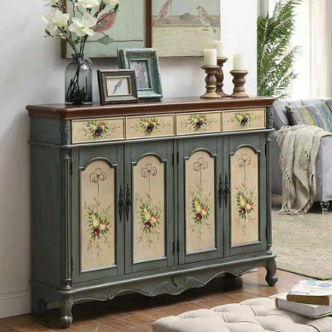 Glam Style Wood Sideboard with Drawers Dining Server for Kitchen