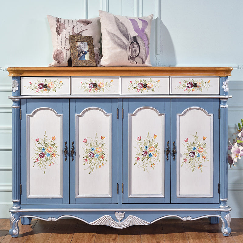 Glam Style Wood Sideboard with Drawers Dining Server for Kitchen