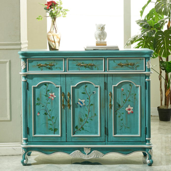 Glam Style Wood Sideboard with Drawers Dining Server for Kitchen