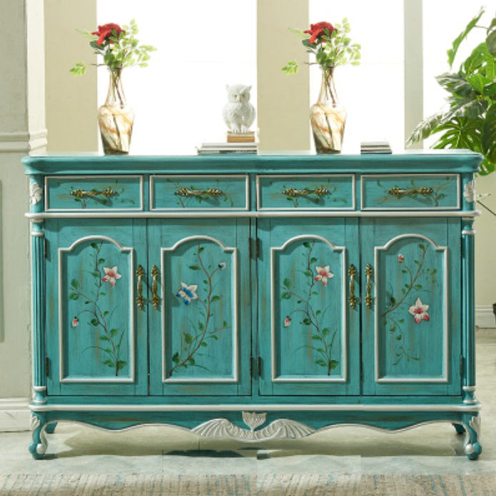 Glam Style Wood Sideboard with Drawers Dining Server for Kitchen