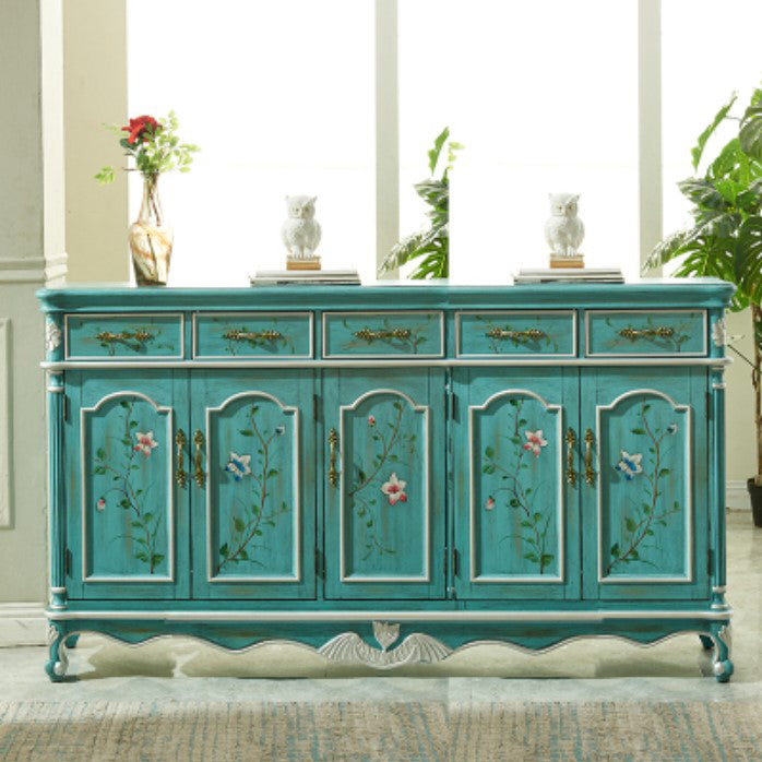 Glam Style Wood Sideboard with Drawers Dining Server for Kitchen