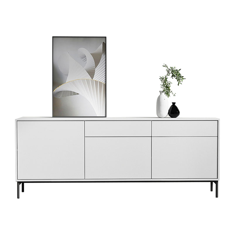 Modern Rectangle Storage Cabinet Sideboard Wooden Sideboard with Drawers and Doors