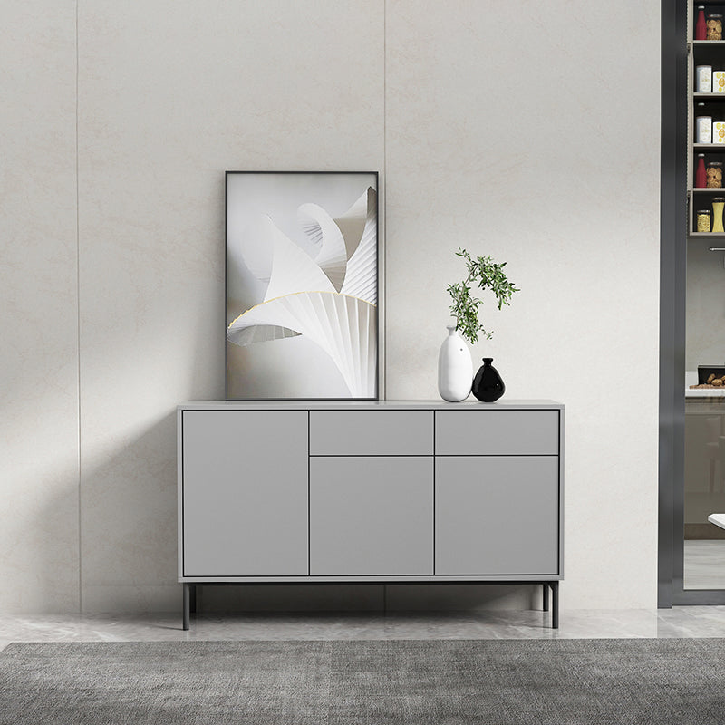 Modern Rectangle Storage Cabinet Sideboard Wooden Sideboard with Drawers and Doors