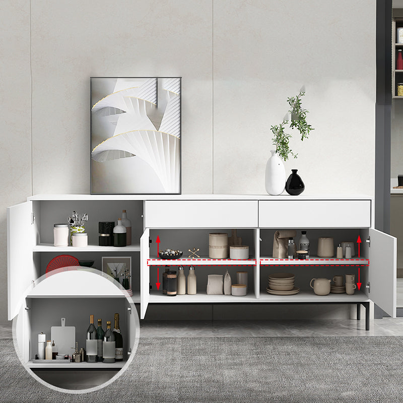 Modern Rectangle Storage Cabinet Sideboard Wooden Sideboard with Drawers and Doors