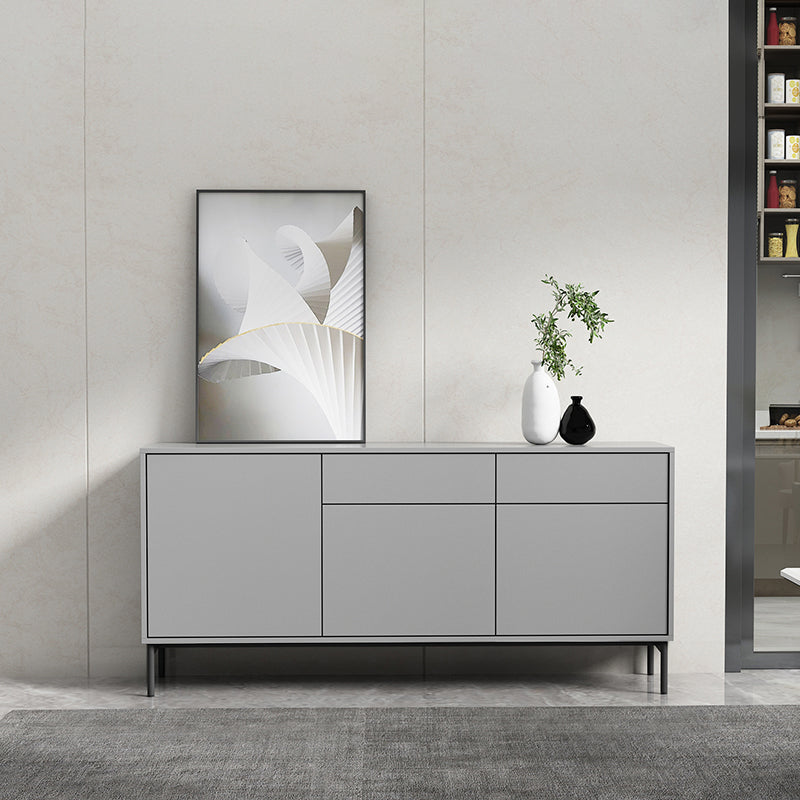 Modern Rectangle Storage Cabinet Sideboard Wooden Sideboard with Drawers and Doors