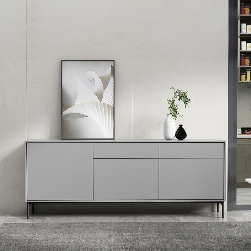 Modern Rectangle Storage Cabinet Sideboard Wooden Sideboard with Drawers and Doors