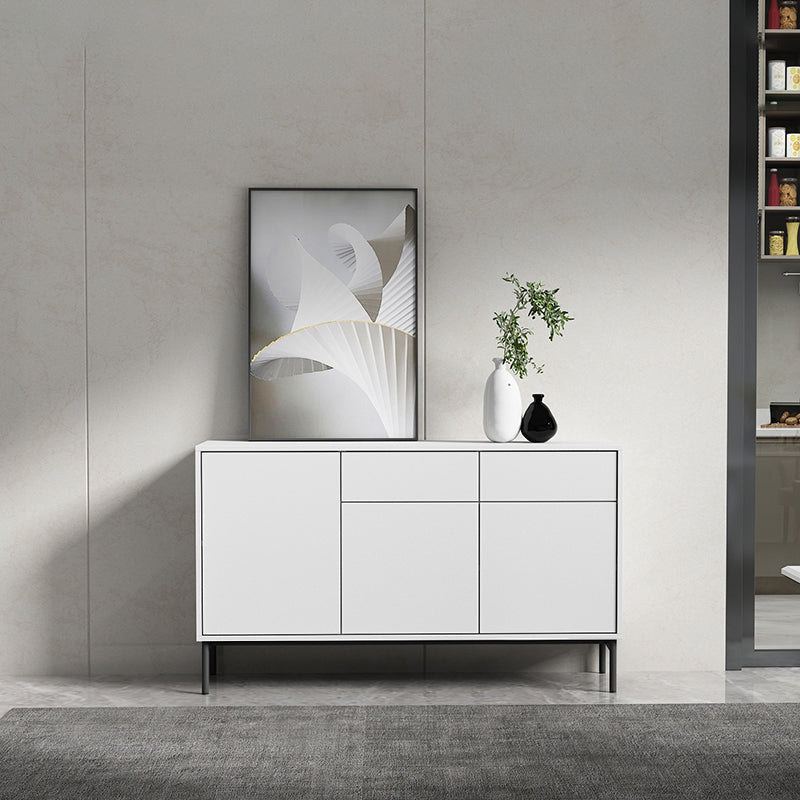 Modern Rectangle Storage Cabinet Sideboard Wooden Sideboard with Drawers and Doors