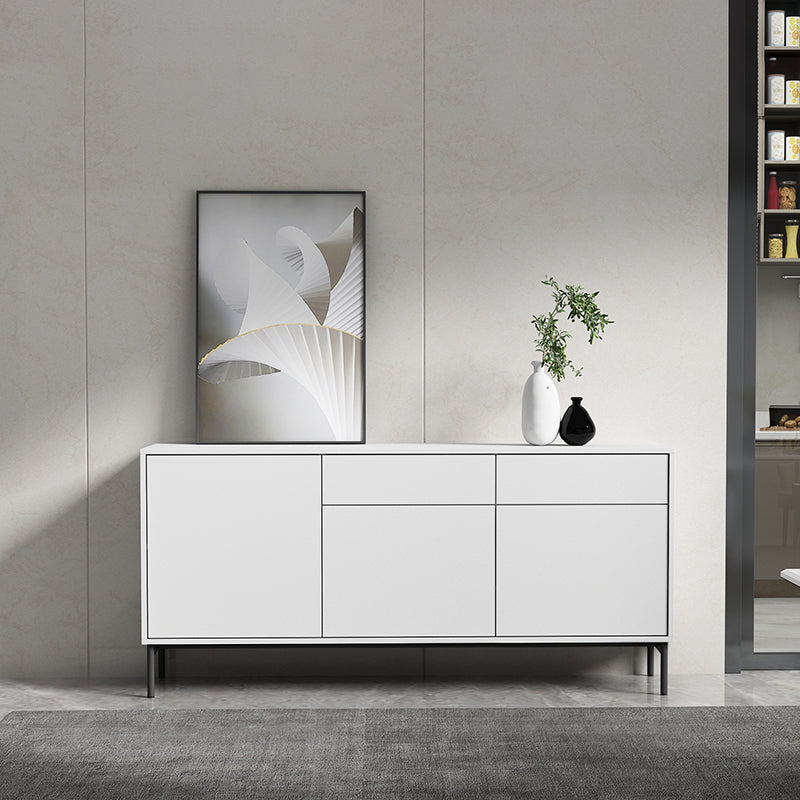 Modern Rectangle Storage Cabinet Sideboard Wooden Sideboard with Drawers and Doors